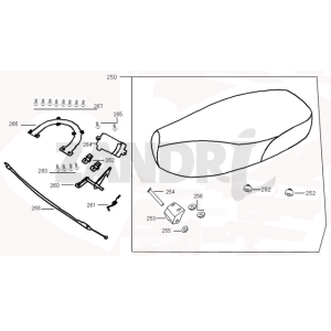 Selle Selleseat Eagle-Wing Napoli bleu foncé mat