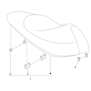 Selle /siège Piaggio NRG Power DD 2007-2017 noir mat 80/B