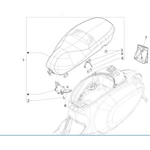 Selle/assise Vespa Primavera 125 4T 3V IE ABS