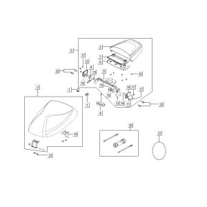 Selle Kymco Agility FR 12' 4 temps euro4 noire