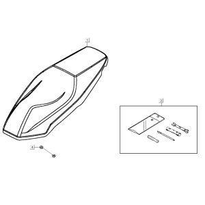Selle Kymco Agility 16'+ injection 4 temps euro4 noire