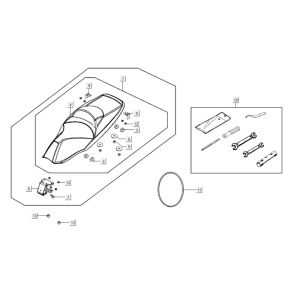 Selle Kymco Xciting 400i Noir Mat