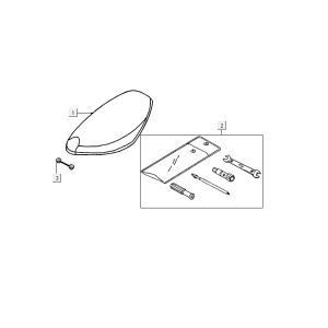 Selle Kymco ZX 2t ac argent-orange