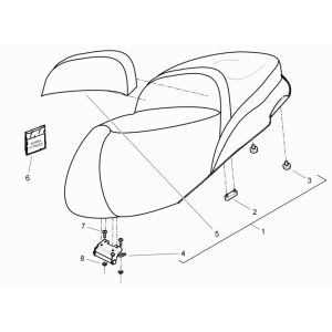 Selle/siège Piaggio Beverly 125 RST 4T 4V IE E3 2010-2015 (EMEA)