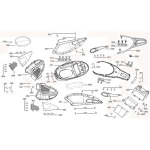 Caches centraux latéraux AGM Joy anthracite mat