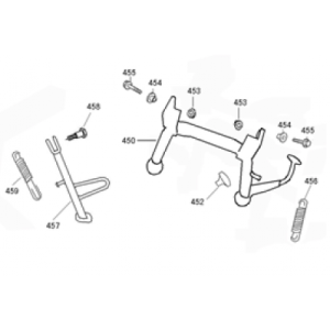 Béquille centrale latérale Viraggio Piccolo marron