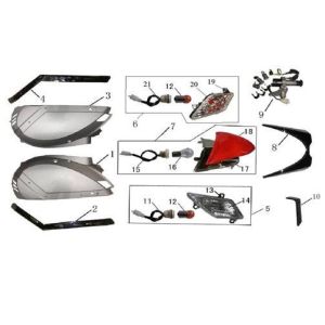 Porte-écran latéral AGM LX blanc