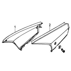 Bulle latérale Generic Xor blanc 2007 2 temps 25
