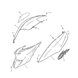 Bulle latérale Yamaha Jog-R AC 2 temps