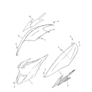 Bulle latérale Yamaha Jog-R LC 2 temps