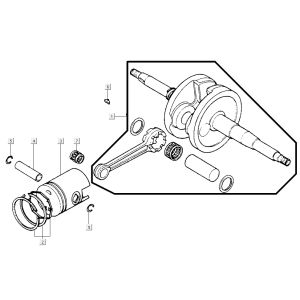 Piston - Vilebrequin Kycmo G-Dink 2 temps Gris foncé