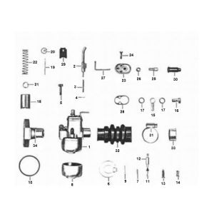 Le carburateur Zundapp 4 accélère un nouveau type