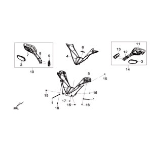 Kit couvre-volant + rétroviseur Sym Joymax 125I ABS noir (BK-231S)