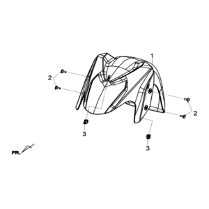 Pare-boue avant Sym Joymax 125I ABS noir (BK-2123S)