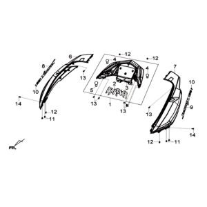 Sym Joymax 125I ABS placage noir (BK-231S)