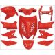 Kit Carénage Yamaha Aerox / MBK Nitro Rouge (jusqu'à 2013) 11 pièces