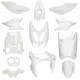 Kit Carénage Yamaha Aerox / MBK Nitro Blanc (jusqu’à 2013) 12 pièces Mezoly