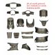 Kit de carénage AGM VX50/VX50S/Riva/Riva Sport/China LX/S anthracite mat 18 pièces