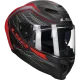 Casque integral LS2 Dragon Carbon Subic FF807 rouge mat