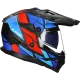 Casque adventure LS2 Pioneer II Block MX702 noir / rouge / bleu