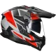 Casque adventure LS2 Pioneer II Block MX702 gris / rouge