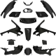 Kappenset Gilera Runner Mat zwart 15-delig Mezoly