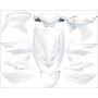 Kit Carénage Yamaha Aerox / MBK Nitro Blanc (jusqu'à 2013) 11 pièces