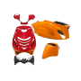 Kit carénages Piaggio Zip 2000 SP EVO-1 Racing orange/rouge 5 pièces