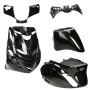 Kit carénage SP look Piaggio Zip noir brillant Mezoly 5 pièces