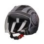 Casque jet Vito Isola Shine gris - noir