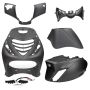 Kit carénage SP look Piaggio Zip anthracite mat + éclairage LED 6 pièces