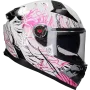 Casque integral LS2 Vector II Darflo FF811 blanc / rose