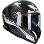 Casque integral LS2 Vector II Carbon Savage FF811 blanc / rouge