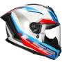 Casque integral LS2 Rapid III Hyper FF820 blanc / bleu