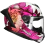Casque integral LS2 Rapid III Poppies II FF820 blanc / rose