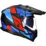 Casque adventure LS2 Pioneer II Block MX702 noir / rouge / bleu