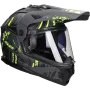 Casque adventure LS2 Pioneer II Crazy MX702 noir mat / jaune fluo