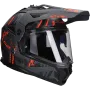 Casque adventure LS2 Pioneer II Crazy MX702 noir mat / rouge