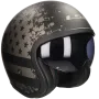 Casque jet LS2 Spitfire II Black Flag OF599 noir mat