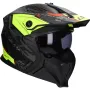 Casque jet LS2 Drifter Devor OF606 noir mat / jaune fluo