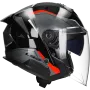 Casque jet LS2 Verso II Air OF618 noir / rouge