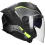 Casque jet LS2 Verso II Air OF618 noir mat / jaune fluo
